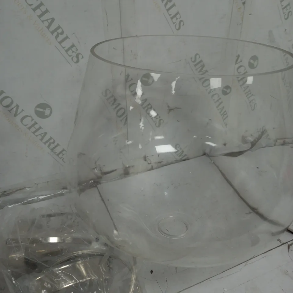 LAURA ASHLEY RYE CLEAR GLASS CEILING PENDANT LIGHT IN POLISHED NICKEL FINISH