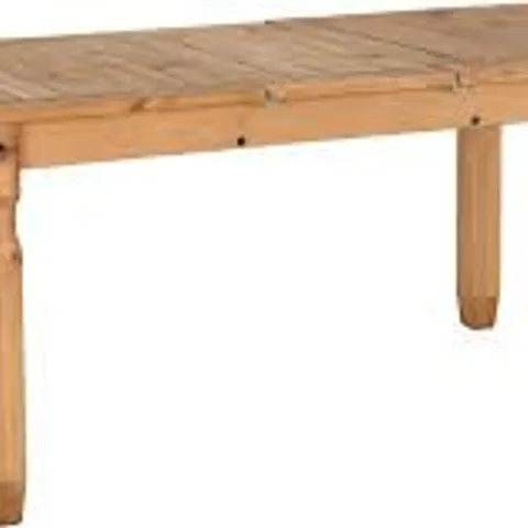 BOXED SECONIQUE CORONA EXTENDING DINING TABLE IN DISTRESSED WAXED PINE (2 BOXES)