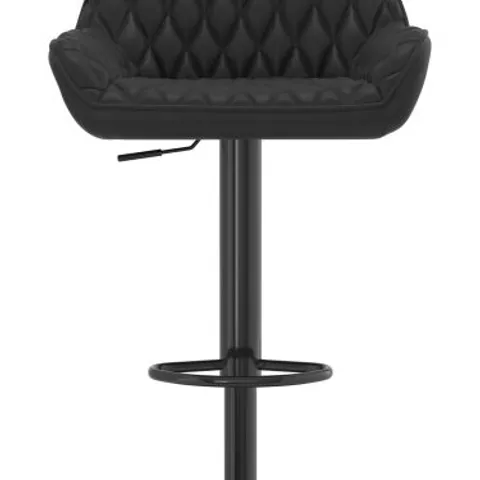 BOXED BLACK BAR STOOL BLACK
