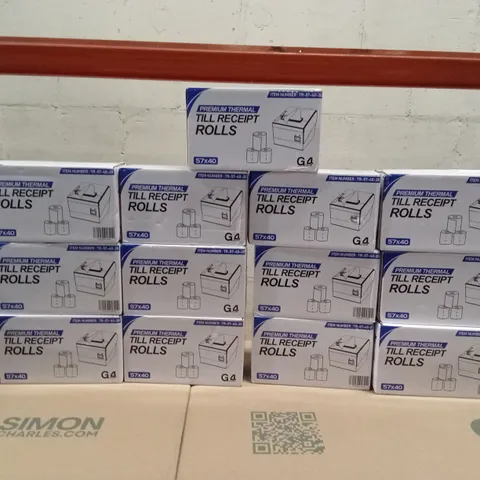 APPROX 13 x BOXES OF PREMIUM THERMAL TILL RECEIPT ROLLS 