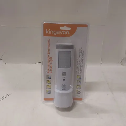KINGAVON LED RECHARGEABLE EMERGENCY SENSOR LIGHT – IN PACKAGING