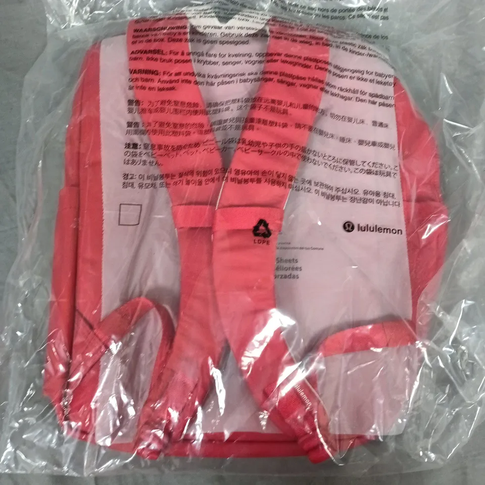 BAGGED LULULEMON BACKPACK IN RED