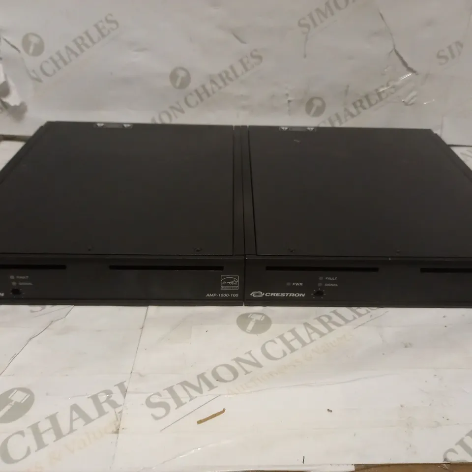 TWIN CRESTRON AMP-1200-100 SINGLE-CHANNEL MODULAR POWER AMPLIFIER
