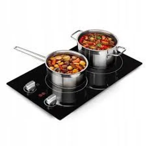 BOXED KLARSTEIN EASYCOOK DOMINO CERAMIC HOB 3000W ROTARY CONTROL BLACK