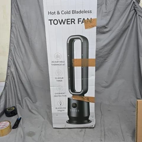 BLISS & BEYOND HOT & COLD BLADELESS TOWER FAN – BOXED