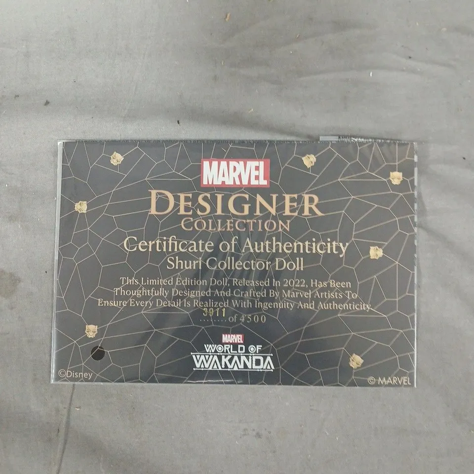 MARVEL DESIGNER COLLECTION WORLD OF WAKANDA LIMITED EDITION SHURI DOLL - 3911 OF 4500
