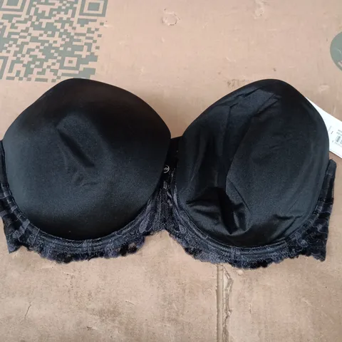 BERLEI EMBRACE BLACK STRAPLESS BRA UK 34E (EU 85E / US 38DD)