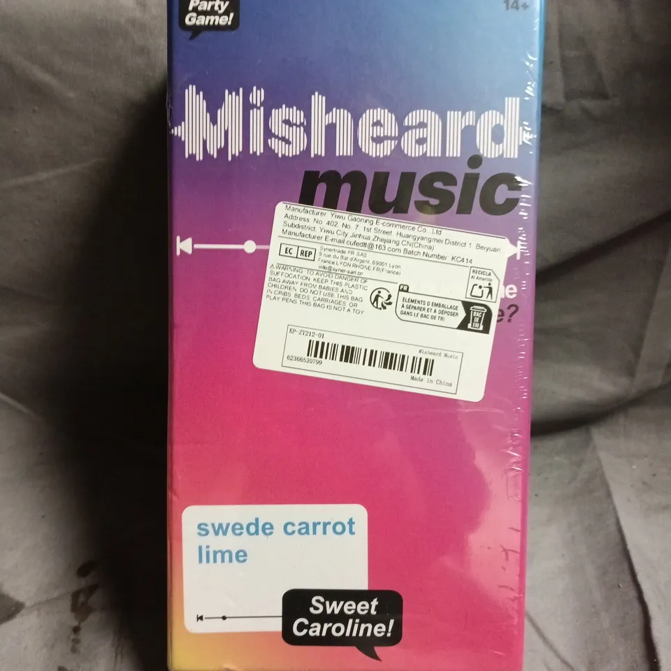 SEALED MISHEARD MUSIC PARTY GAME