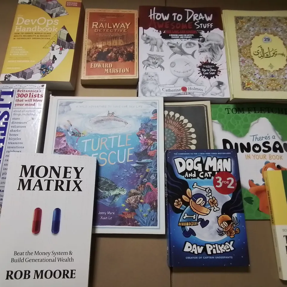 LARGE QUANTITY OF ASSORTED BOOKS TO INCLUDE THE GIRL WHO RODE THE UNICORN, ISLAMIC CONQUEST AND VARIOUS KIDS BOOKS