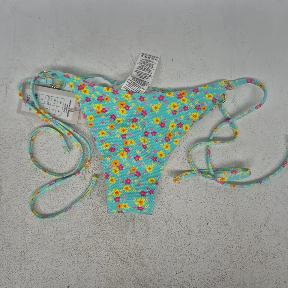 BRAVISSIMO MALDIVES TIE SIDE BRIEF IN MULTI FLORAL SIZE UK SMALL