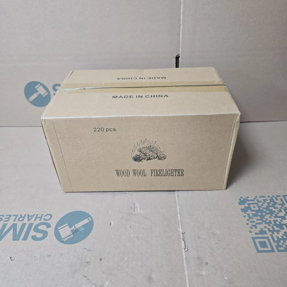 WOOD WOOL FIRELIGHTER 220 PIECES BOXED