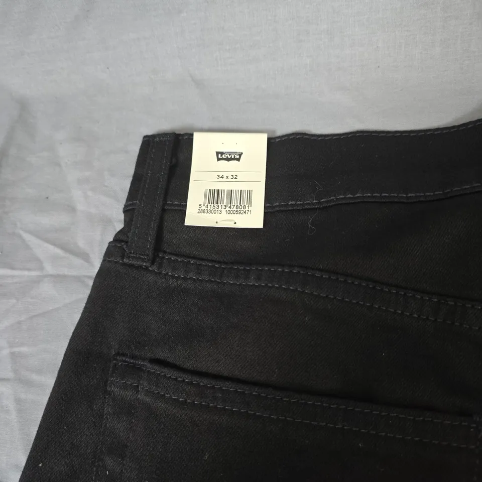 LEVI'S 512 SLIM TAPER JEANS – BLACK – UK 34 (US 34 X 32)