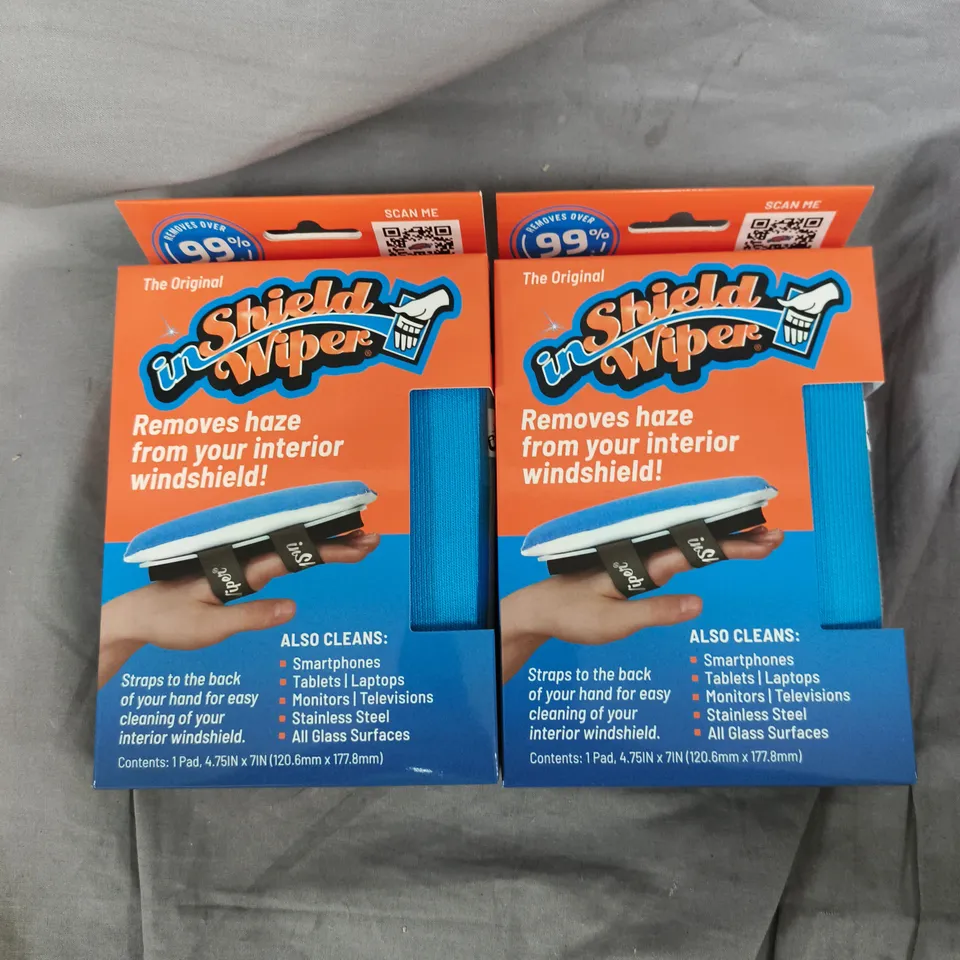 SET OF 2 INSHIELD WIPER MULTI-USE MICROFIBRE CLEANSERS