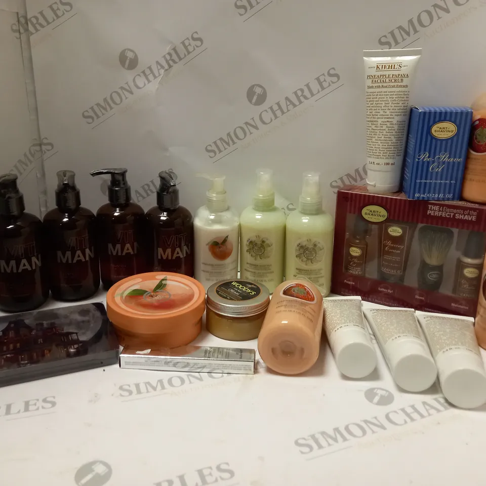 LOT OF APPROX 20 TO INCLUDE STRAWBERRY BODY PUREE , MORINGA BODY MILK , ETC