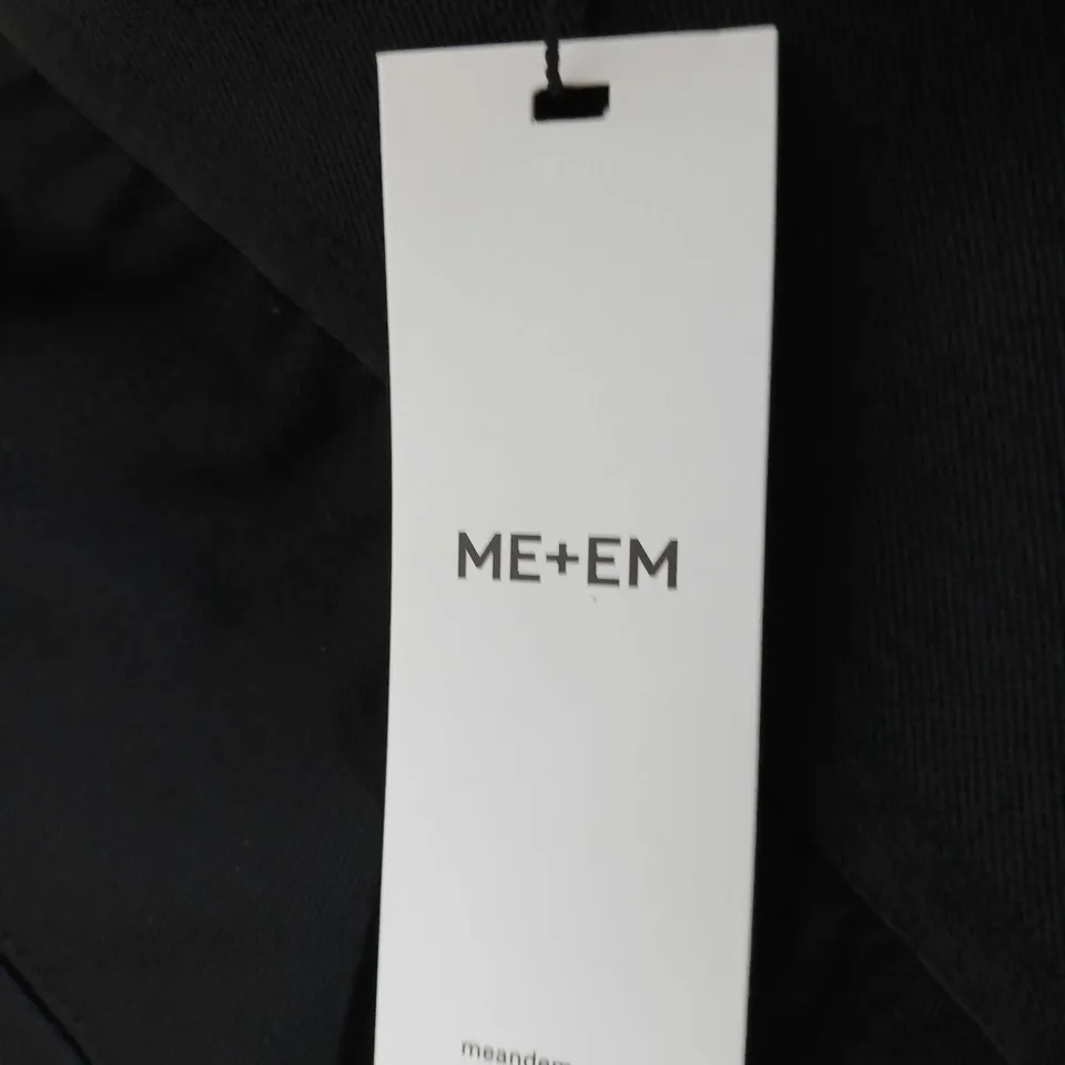 PAIR EM&FM BLACK LADIES TROUSERS ELASTICATED WAIST SIZE UK14