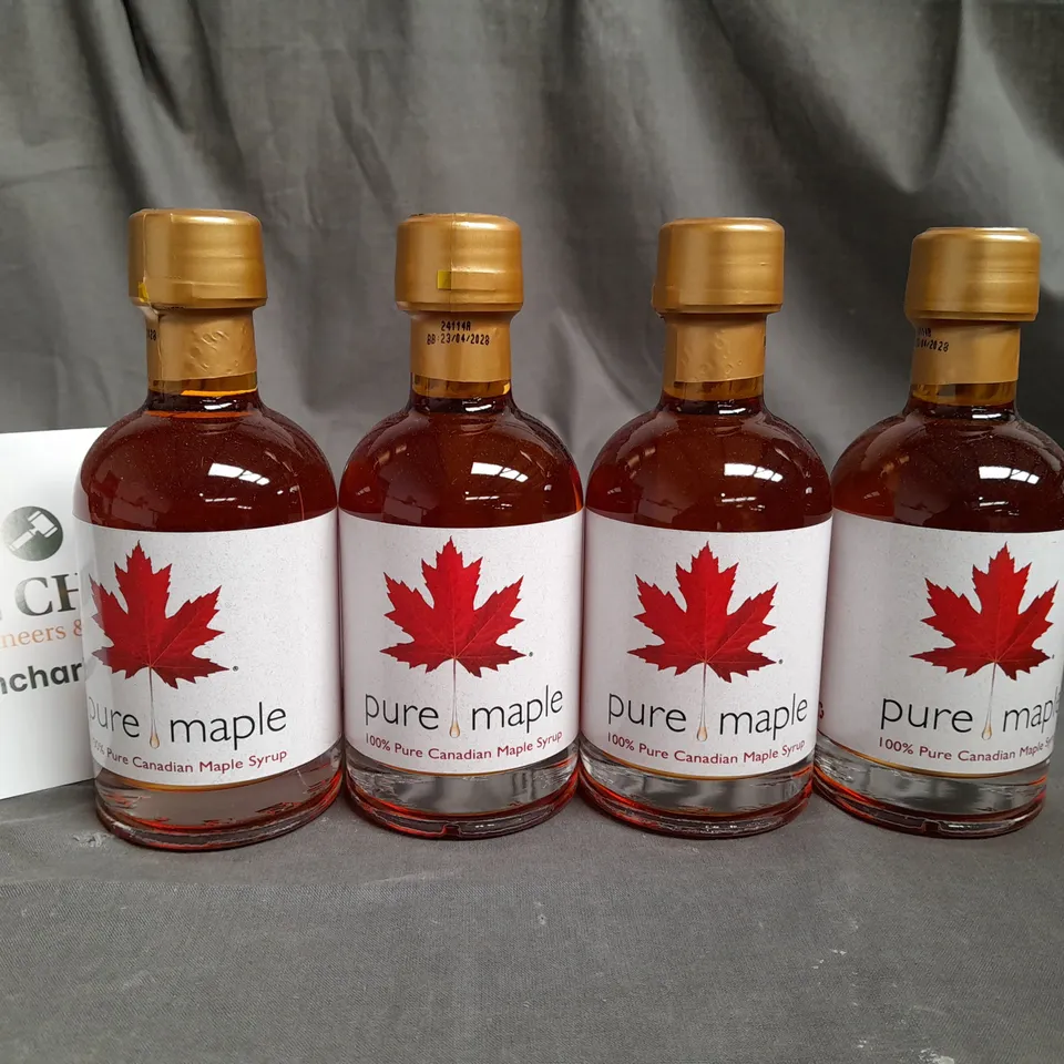LOT OF 12 200ML BOTTLES OF PURE MAPLE 100% PURE MAPLE SYRUP