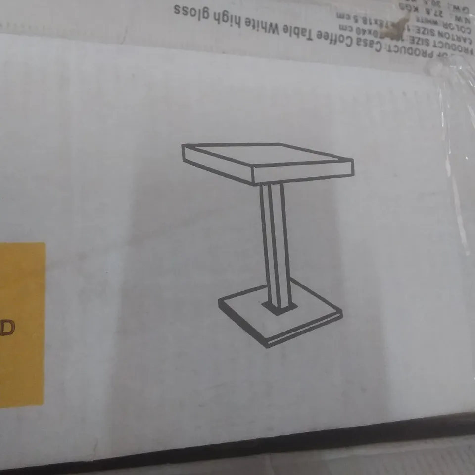 TOPAZ BLACK HIGH GLOSS BAR TABLE WITH GLASS TOP (2 BOXES)