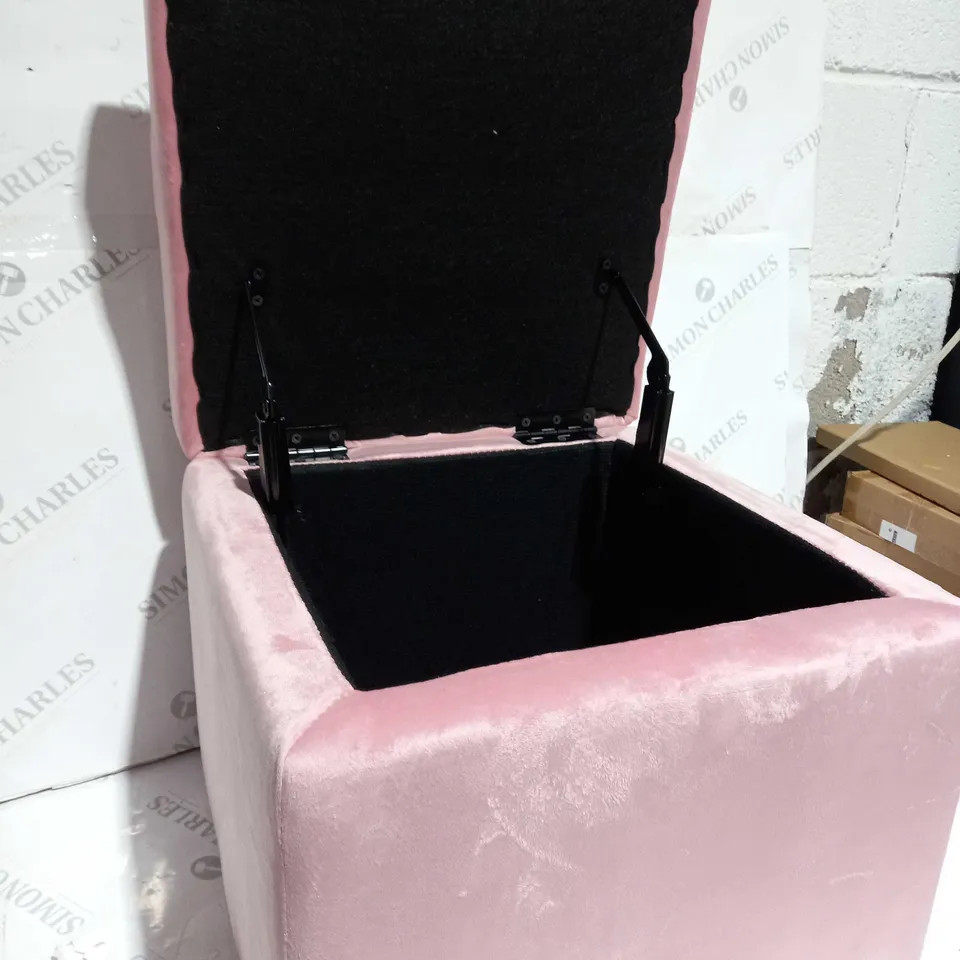 ALISON CORK SQUARE VELVET FOOT STOOL