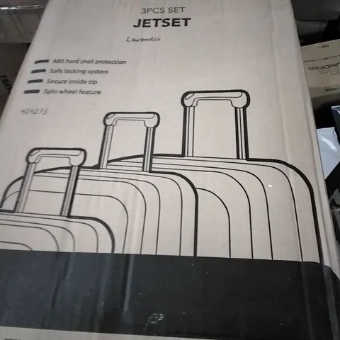 BOXED 3PCS SET JET-SET LAVENDER SUITCASES