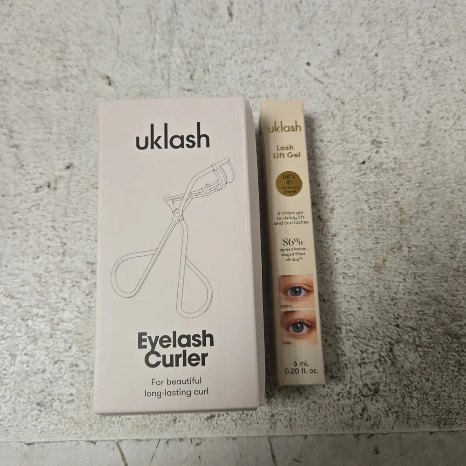 UKLASH EYELASH CURLER – SET WITH LASH LIFT GEL (BOXED)