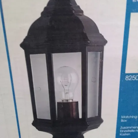 BOXED SEARCHLIGHT OUTDOOR & PORCH LIGHT - BLACK FINISH GLASS 