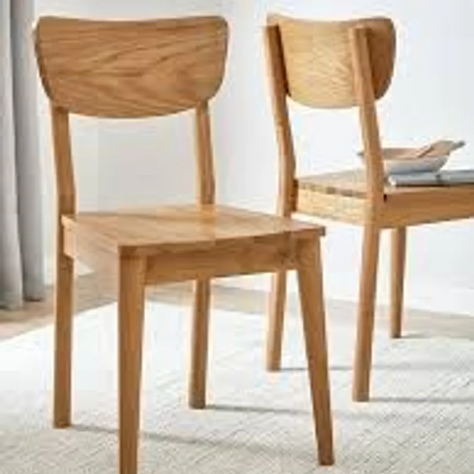BOXED SUMATI DINING CHAIR PAIR - CONTAINS SOLID WOOD (1 BOX) RRP £249