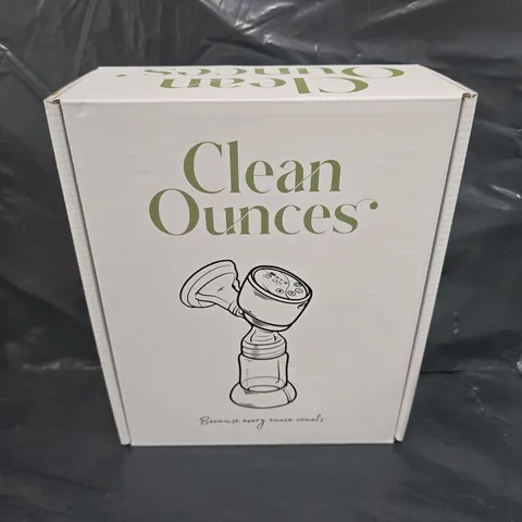 BOXED CLEAN OUNCES BREAST MILK PUMP