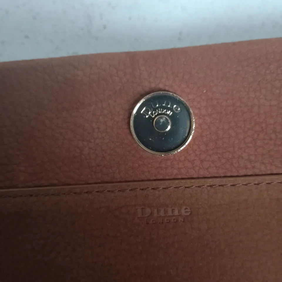 DUNE LONDON NATURAL CANVAS TOP-HANDLE GRAB BAG – BROWN LEATHER TRIM