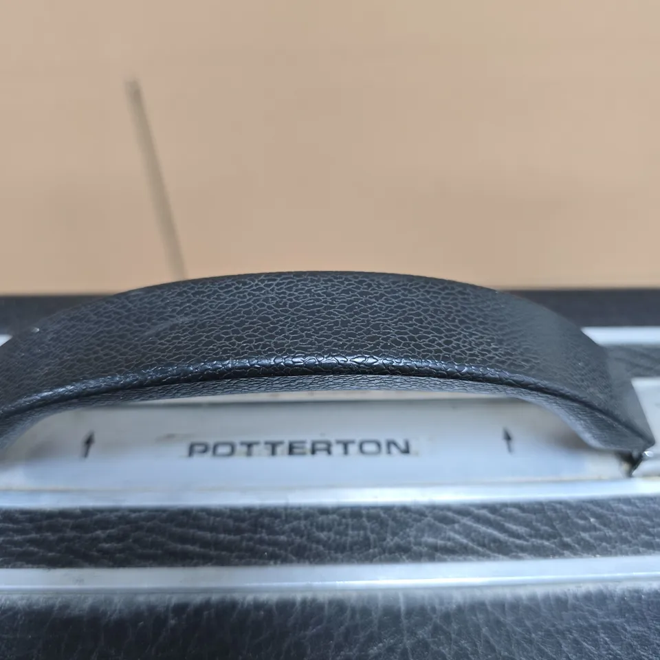 POTTERTON BRIEFCASE – HARD-SHELL, BLACK TEXTURED EXTERIOR