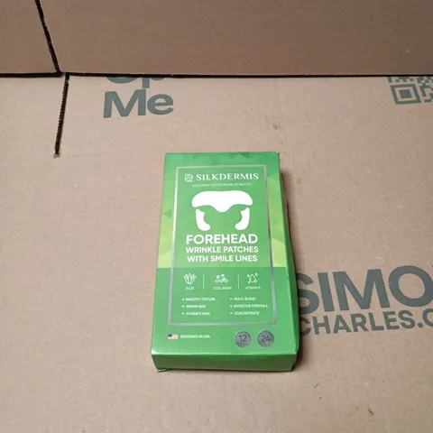 SILKDERMIS FOREHEAD WRINKLE PATCHES WITH SMILE LINES, COLLAGEN. 12 PIECES