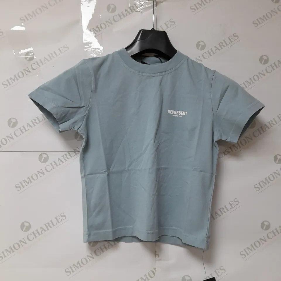REPRESENT OWNER'S CLUB KIDS JERSEY TSHIRT IN POWDER BLUE SIZE 4-5YRS