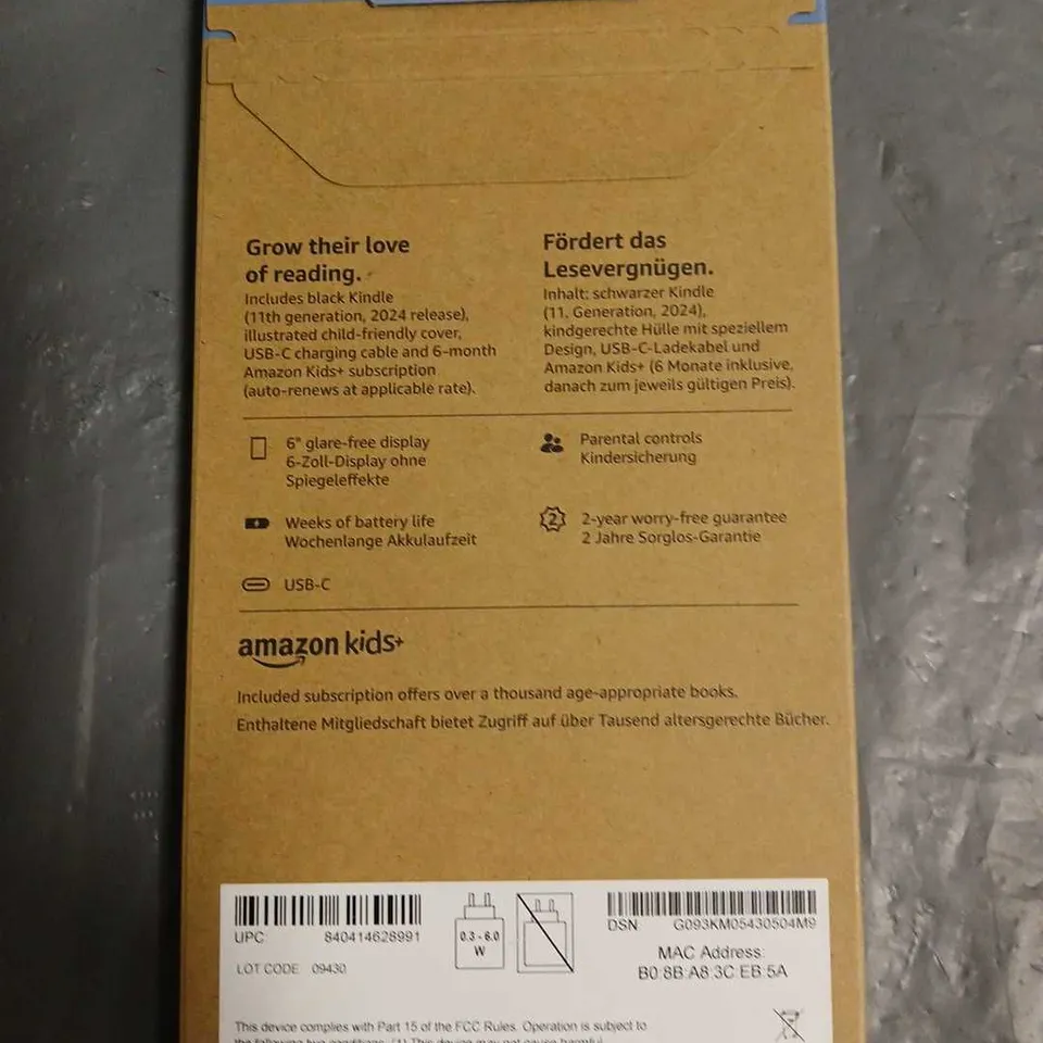 SEALED AMAZON KINDLE KIDS GEN 11 16GB 