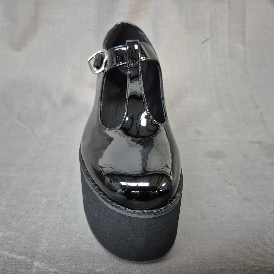 BOXED PAIR OF KOI MORENO BLACK PLATFORM MAR JANES UK SIZE 5