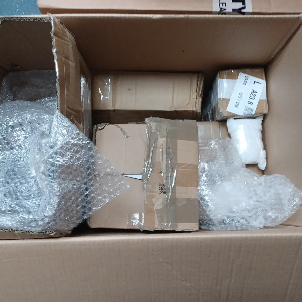 BOX OF ASSORTED LIGHT SHADES AND PENDANTS