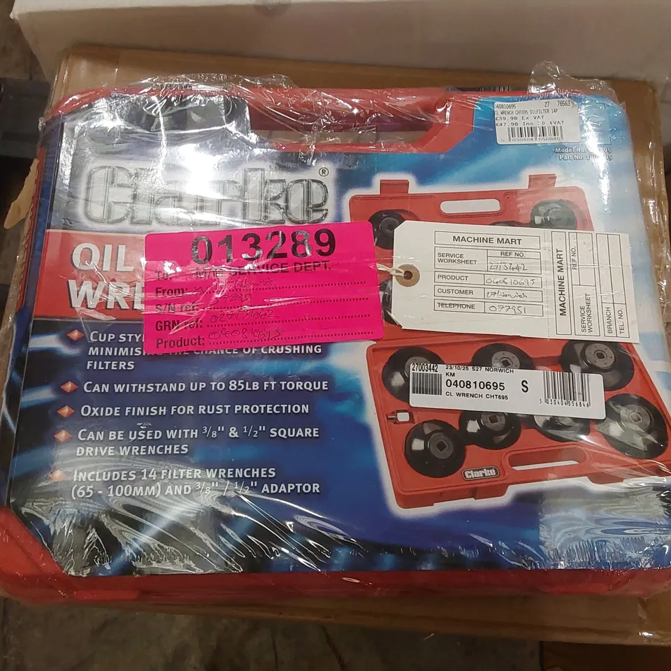 CLARKE CHT695 OIL FILTER CAP WRENCH SET