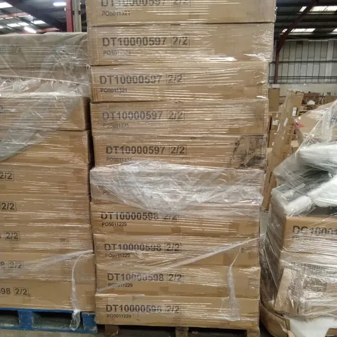 PALLET OF ASSORTED INCOMPLETE DESIGNER FURNITURE PARTS AND PIECES