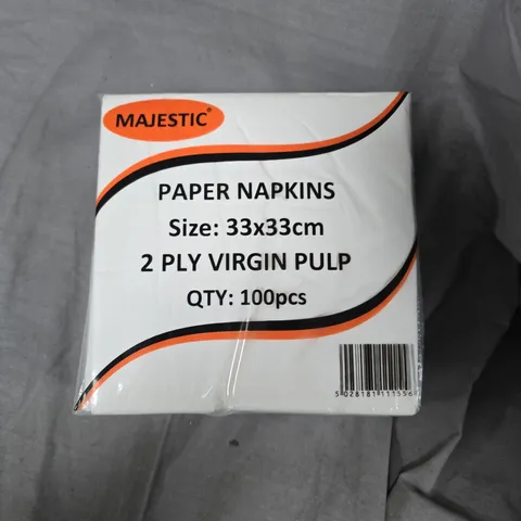 10 PACKS OF MAJESTIC PAPER NAPKINS (100PCS PER PACK)
