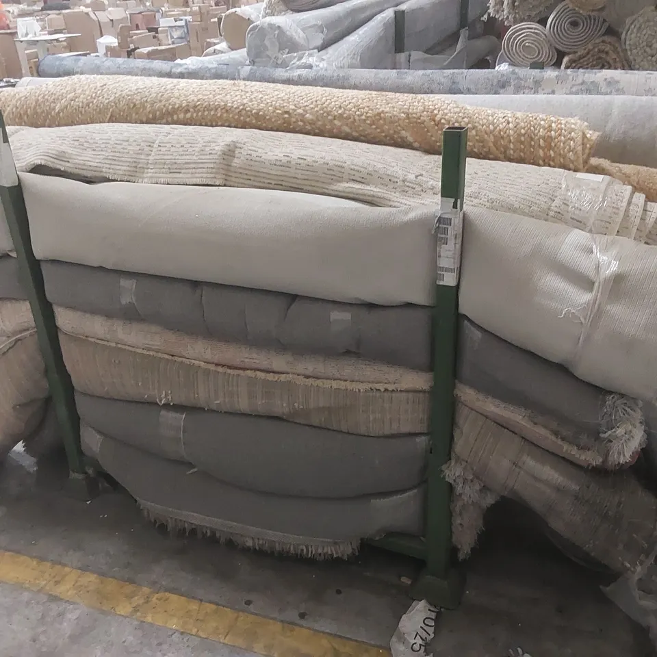 STILLAGE CONTAINING APPROXIMATELY  25x ASSORTED DESIGNER RUGS - STILLAGE NOT INCLUDED