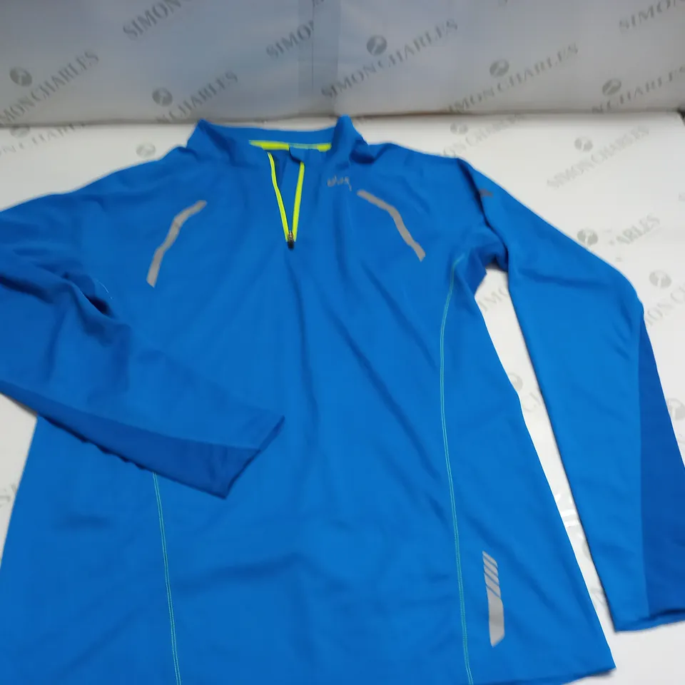 ASICS 1/4 ZIP BLUE SPORTS TOP - M