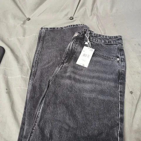 MNG BY MANGO WOMEN'S STRAIGHT JEANS – GREY DENIM, UK 10 (EU 38, US 6)