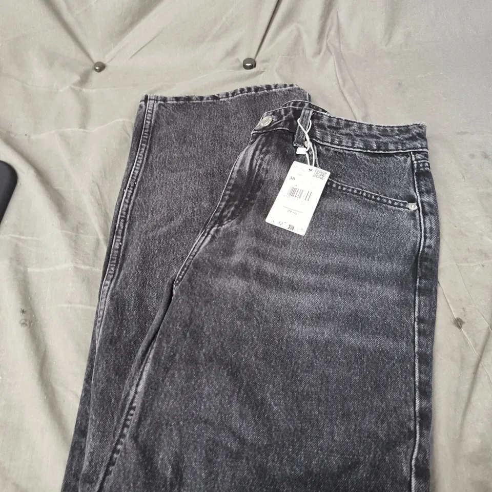 MNG BY MANGO WOMEN'S STRAIGHT JEANS – GREY DENIM, UK 10 (EU 38, US 6)