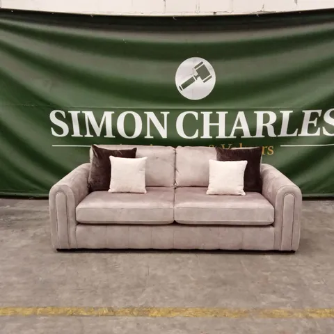 AMARA 3 SEATER SOFA - STONE