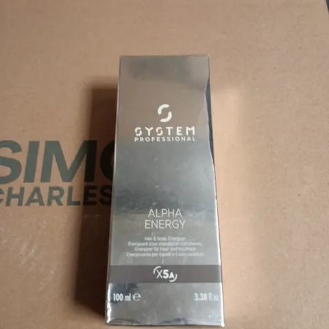 WELLA SYSTEM PROFESSIONAL ALPHA ENERGY HAIR & SCALP ENERGIZER – 100 ML – BOXED