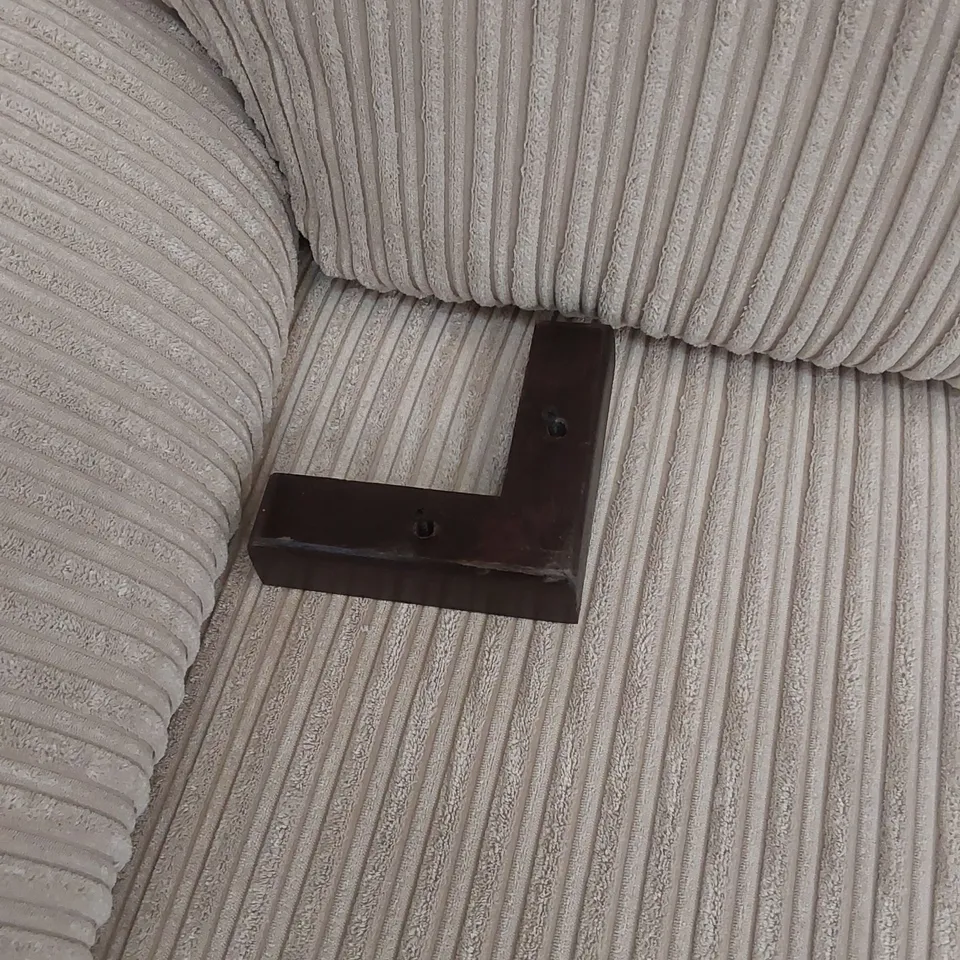 AMALFI STANDARD BACK 3 SEATER FABRIC SOFA - CREAM RRP £579