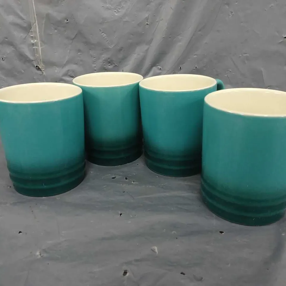 COOKS PROFESSIONAL COFFEE CUPS MUGS SET OF 4 CUPS STONEWARE 350ML - COLLECTION ONLY