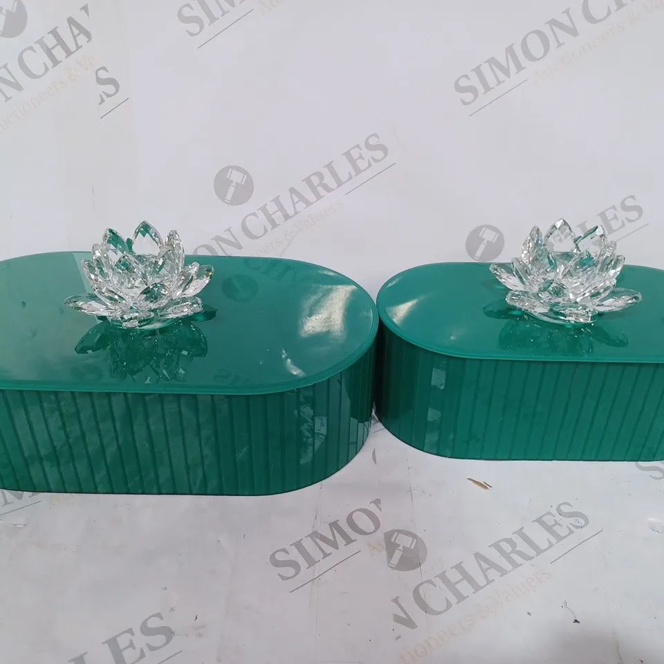 JM BY JULIEN MACONDALD SET OF 2 LOZENGE TRINKET BOXES
