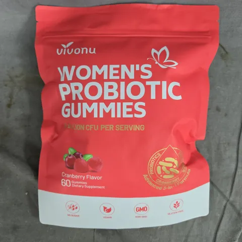 VIVONU WOMEN'S PROBIOTIC GUMMIES – CRANBERRY FLAVOR, 60 GUMMIES 
