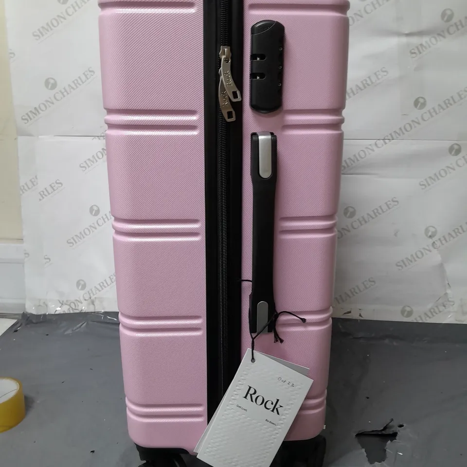 LARGE ROCK WHEELED SUITCASE PINK