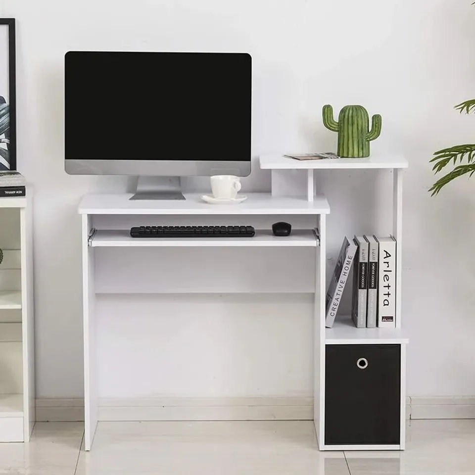 BOXEDSOLMAR COMPUTOR DESK - WHITE (1 BOX)