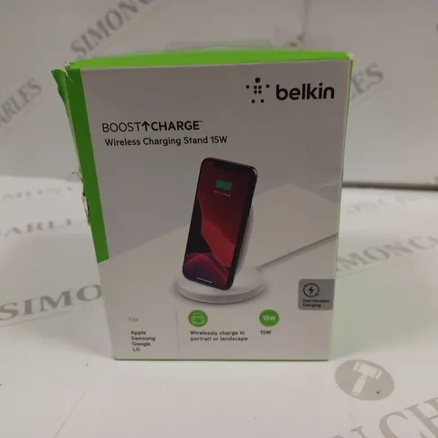 BOXED BELKIN BOOST CHARGE WIRELESS CHARGING STAND 15W